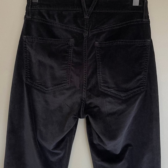 Veronica Beard Velvet Sheridan Flare Hi Rise Black Flare Pants 24 - Picture 4 of 10